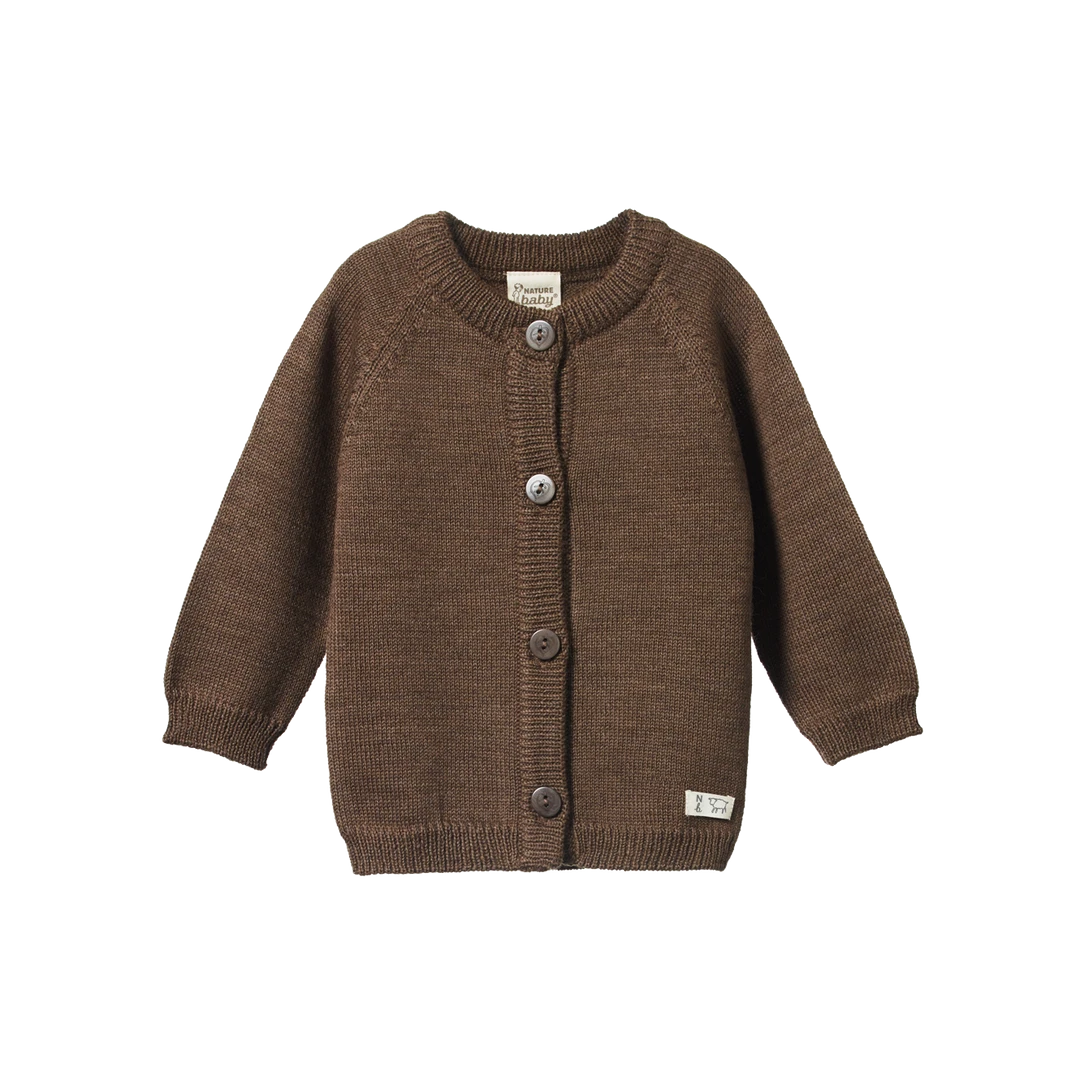 Nature Baby New Merino Knit Cardigan - Acorn Marl