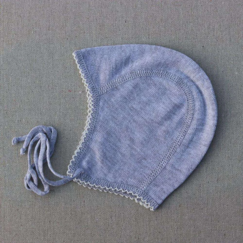 Selana Organic Cotton Baby Bonnet - Grey 3 Selana Organic Cotton Baby Bonnet - Grey