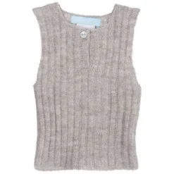 Serendipity Organics Baby Alpaca Rib Vest - Sand (6m & 9m Left) Sale