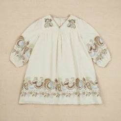 Apolina Willow Midi Dress - Folk Floral Cream Sale