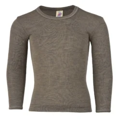 Tops Engel Long Sleeved Top In Wool/Silk - Walnut