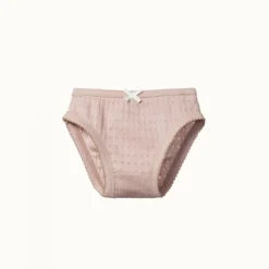 Nature Baby Pointelle Knickers - Rose Bud