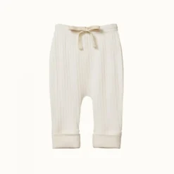 Nature Baby Pointelle Drawstring Pants - Natural