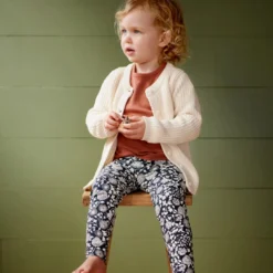 Nature Baby New Organic Cotton Leggings - Willow Navy Print 6 Nature Baby New Organic Cotton Leggings - Willow Navy Print