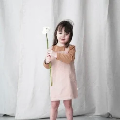 Poudre Organic Organic Corduroy Pinafore - Brown Sugar Sale